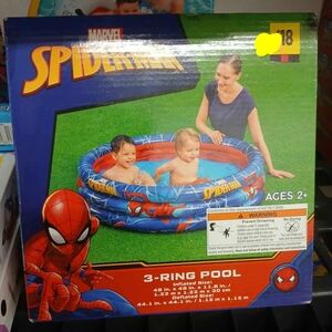 Marvel Spider-Man 3-Ring Pool - Blue